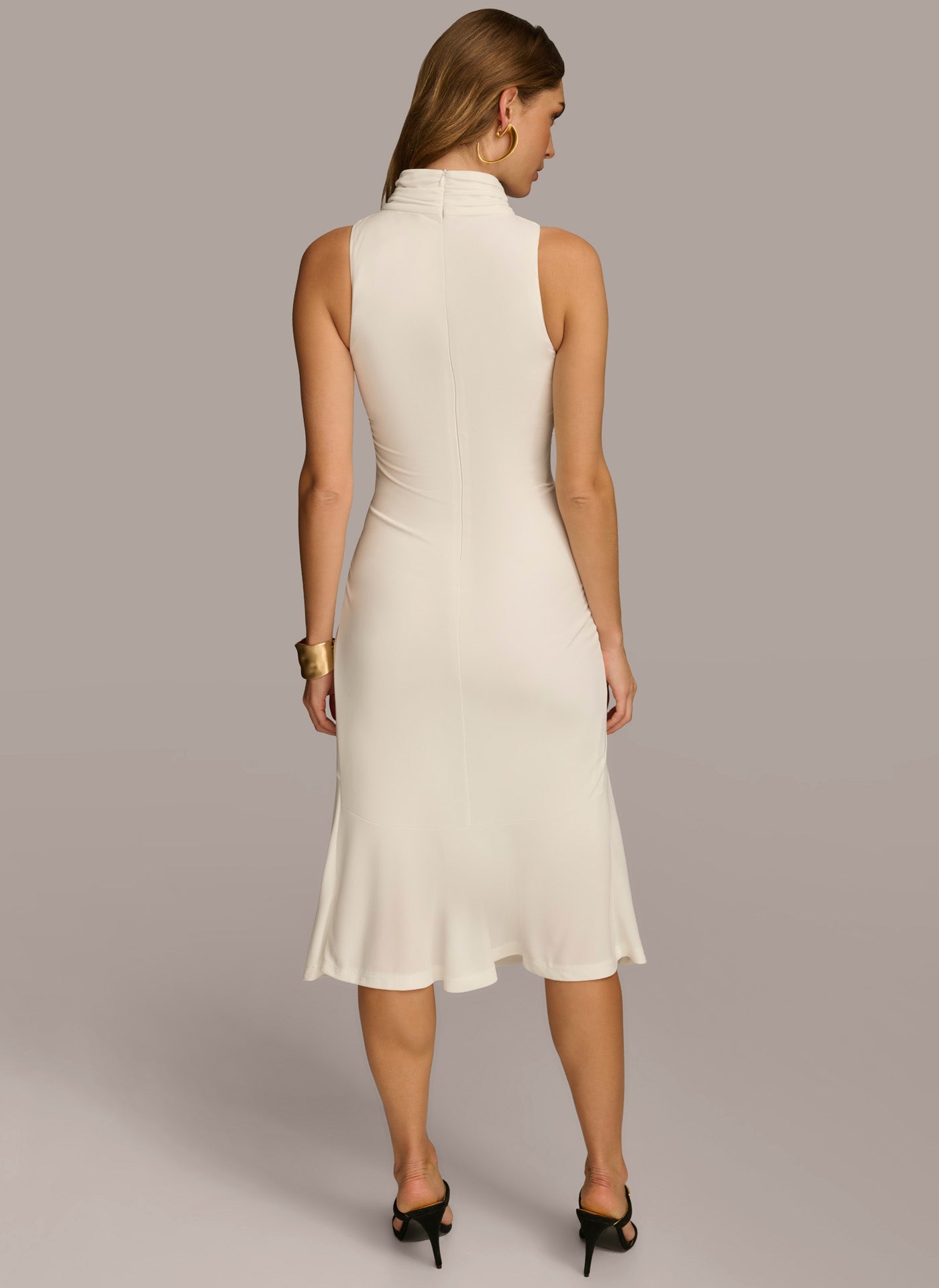 (image for) EXCELLENT MOCK NECK WRAP DRESS